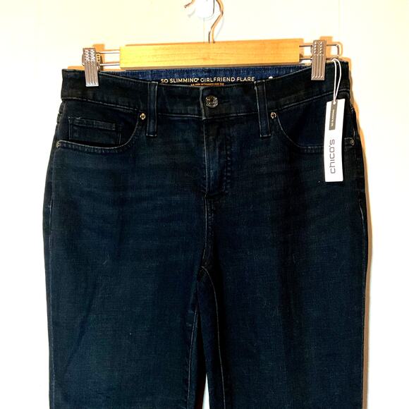 NWT Chico’s So Slimming Girlfriend Flare Jeans Size 25 - Picture 4 of 8